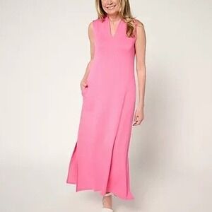 Brandis Dress Out Loud Acquitted Knit Maxi Tank Dress 3X Glam Pink Comfy A689785